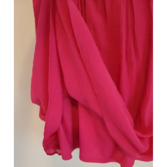 Iz Byer Womens Size M Fuchsia Pink Summer Spaghetti Strap Beaded Top Mini Dress - Picture 5 of 9